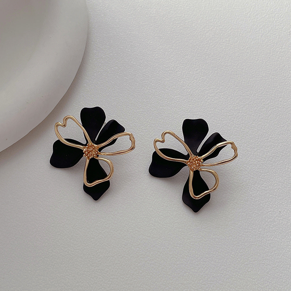 1 Pair Simple Style Flower Plating Copper Ear Studs