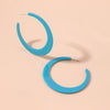 1 Pair Exaggerated C Shape Colorful Arylic Alloy Ear Studs