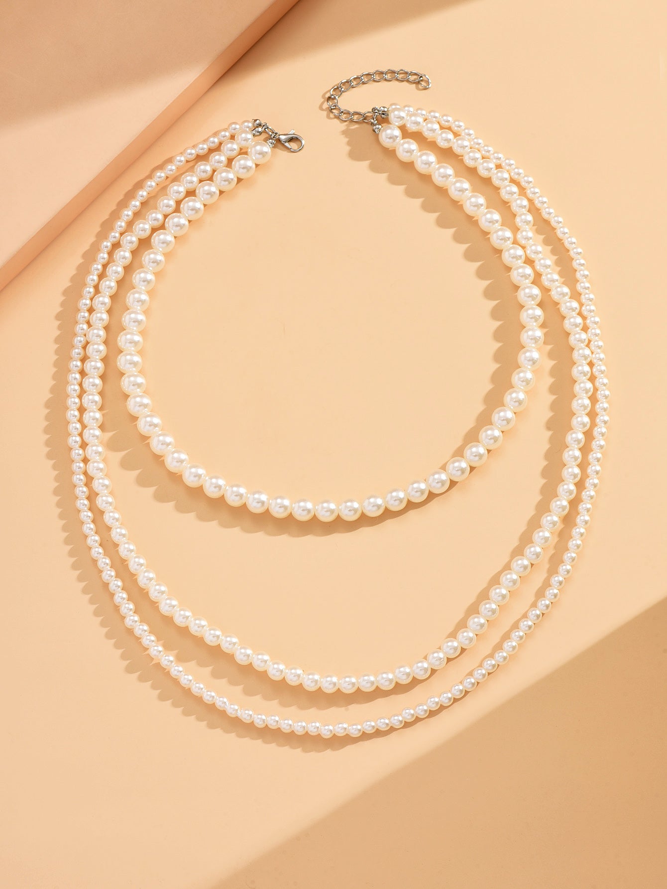 Simple Style Round Plastic Wholesale Layered Necklaces