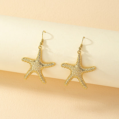 Wholesale Jewelry 1 Pair Ins Style Vacation Starfish Alloy Drop Earrings