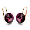 1 Pair Fashion Round Alloy Austrian Crystal Women's Drop Earrings