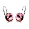 1 Pair Fashion Round Alloy Austrian Crystal Women's Drop Earrings