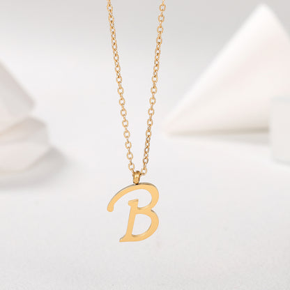 1 Piece Simple Style Letter Stainless Steel Plating Pendant Necklace