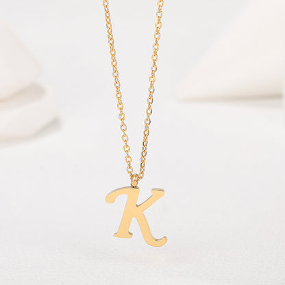 1 Piece Simple Style Letter Stainless Steel Plating Pendant Necklace