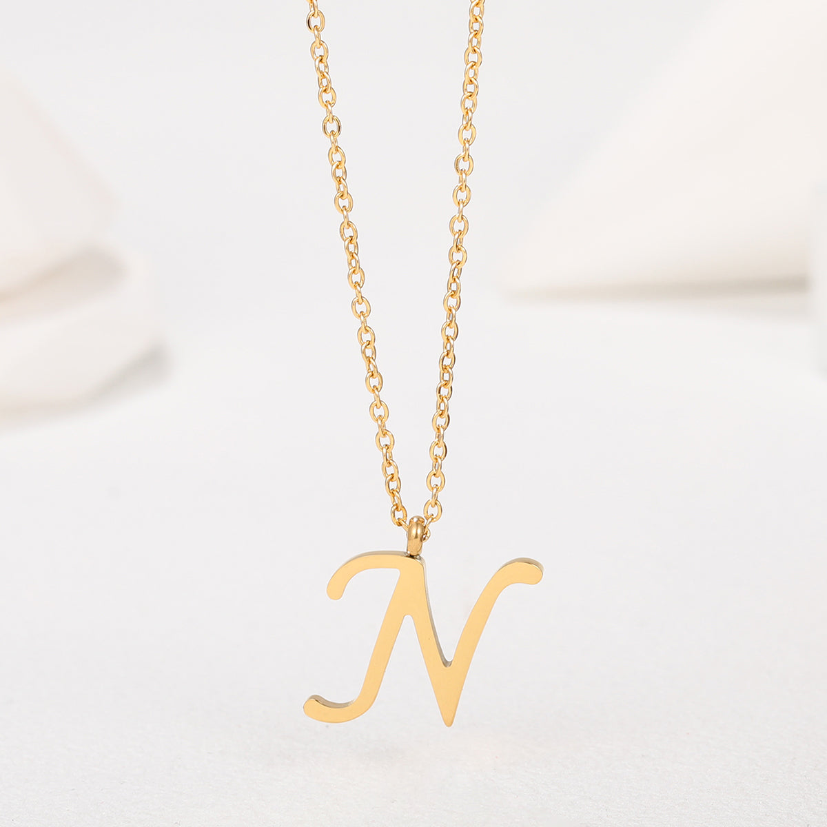 1 Piece Simple Style Letter Stainless Steel Plating Pendant Necklace