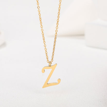 1 Piece Simple Style Letter Stainless Steel Plating Pendant Necklace