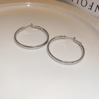 1 Pair Simple Style Circle Alloy Women's Hoop Earrings