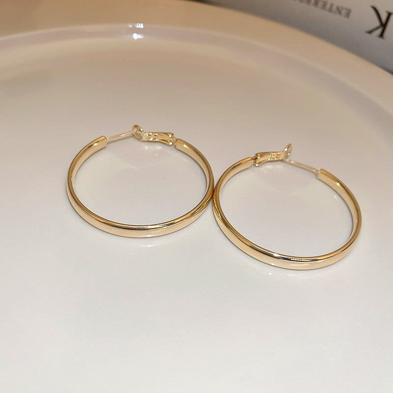 1 Pair Simple Style Circle Alloy Women's Hoop Earrings