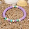 1 Piece Fashion Color Block Stainless Steel Soft Clay Beaded Women's Bracelets