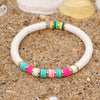 1 Piece Fashion Color Block Stainless Steel Soft Clay Beaded Women's Bracelets