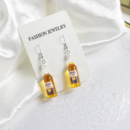 1 Pair Retro Bottle Plastic Resin Women's Drop Earrings