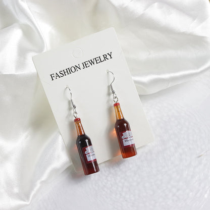 1 Pair Retro Bottle Plastic Resin Women's Drop Earrings