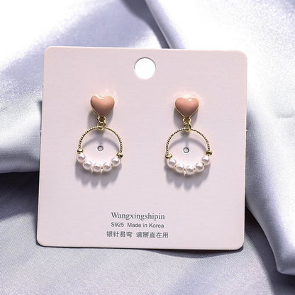 Simple Style Leaf Alloy Inlay Zircon Women's Earrings Ear Studs