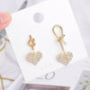 Simple Style Leaf Alloy Inlay Zircon Women's Earrings Ear Studs