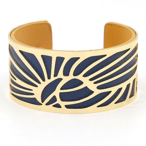 Fashion C Shape Pu Leather Iron Plating Women's Bangle