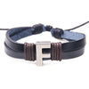 1 Piece Casual Simple Style Letter Alloy Leather Patchwork Unisex Wristband