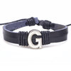 1 Piece Casual Simple Style Letter Alloy Leather Patchwork Unisex Wristband