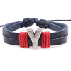 1 Piece Casual Simple Style Letter Alloy Leather Patchwork Unisex Wristband