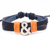 1 Piece Casual Simple Style Letter Alloy Leather Patchwork Unisex Wristband