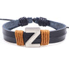 1 Piece Casual Simple Style Letter Alloy Leather Patchwork Unisex Wristband