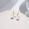 1 Pair Fashion Fruit Cat Mushroom Enamel Alloy Drop Earrings