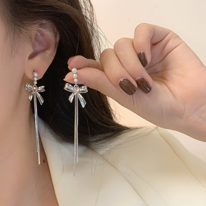 Silver Needle Simple Pearl Earrings Female Ins Style Niche French Ear Studs Temperament High Sense Ear Rings Wholesale