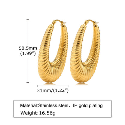 1 Pair Simple Style U Shape Stainless Steel Plating Earrings