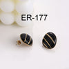 Simple Style Round Enamel Plating Stainless Steel 18k Gold Plated Earrings Ear Studs