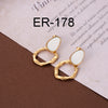 Simple Style Round Enamel Plating Stainless Steel 18k Gold Plated Earrings Ear Studs