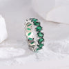 1 Piece Luxurious Round Copper Plating Inlay Zircon Rings