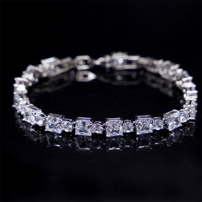 1 Piece Fashion Water Droplets Copper Inlay Zircon Bracelets