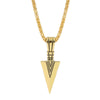 Cross-border European And American Personalized Triangle Spearhead Men's Necklace Retro Arrow Necklace Pendant Accessories