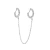 1 Piece Hip-hop Chain Alloy Plating Women's Drop Earrings