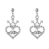 1 Piece 1 Pair Fashion Heart Shape Alloy Plating Inlay Artificial Rhinestones Women's Earrings Necklace