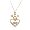 1 Piece 1 Pair Fashion Heart Shape Alloy Plating Inlay Artificial Rhinestones Women's Earrings Necklace