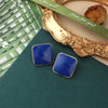 Vintage Court Western Enamel Drip Glazed 925 Silver Stud Earrings Autumn And Winter New Mid-ancient Drip Glazed Vintage Earrings