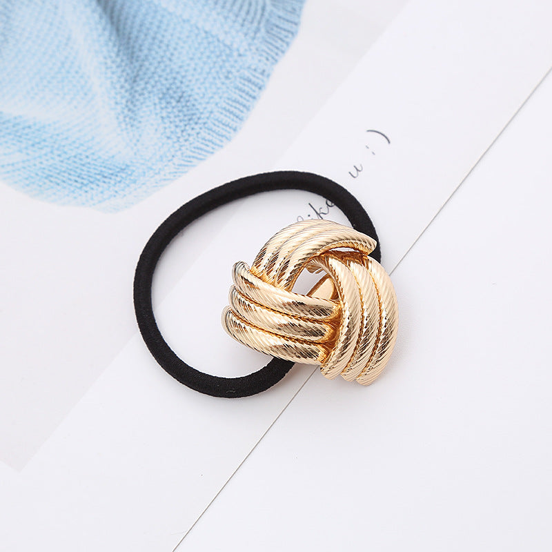 Lady Geometric Metal Handmade Hair Tie 1 Piece