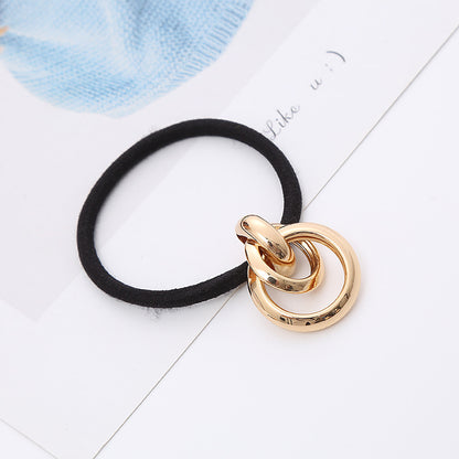 Lady Geometric Metal Handmade Hair Tie 1 Piece