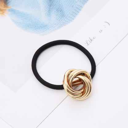 Lady Geometric Metal Handmade Hair Tie 1 Piece