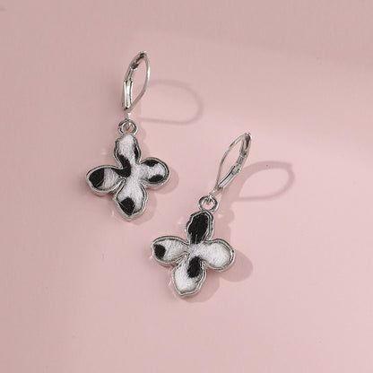 1 Pair Fashion Cow Pattern Star Butterfly Alloy Plating Women's Drop Earrings