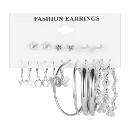 1 Set Simple Style Solid Color Alloy Inlay Rhinestones Women's Drop Earrings Earrings Ear Studs