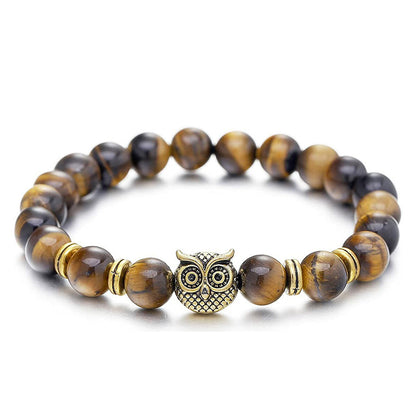 Retro Owl Agate Bracelets