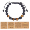 1 Piece Simple Style Geometric Natural Stone Tiger Eye Bracelets