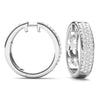 1 Pair Shiny Round Copper Plating Inlay Zircon Hoop Earrings