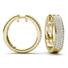 1 Pair Shiny Round Copper Plating Inlay Zircon Hoop Earrings