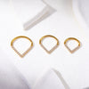 1 Piece Fashion Water Droplets Inlay Titanium Zircon Nose Ring