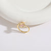 1 Piece Fashion Star Heart Shape Copper Inlay Artificial Pearls Zircon Open Ring