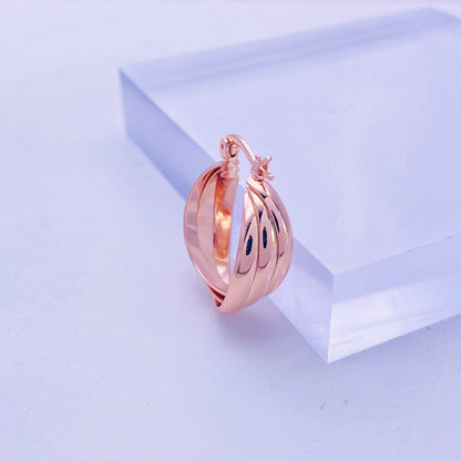 1 Pair Fashion Circle Solid Color Copper Plating Hoop Earrings