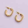 1 Pair Fashion Geometric Copper Inlay Zircon Ear Studs