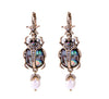 1 Pair Retro Insect Beetles Plating Inlay Artificial Pearl Alloy Artificial Diamond Drop Earrings